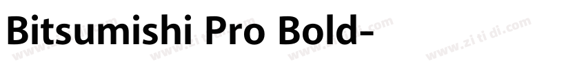 Bitsumishi Pro Bold字体转换